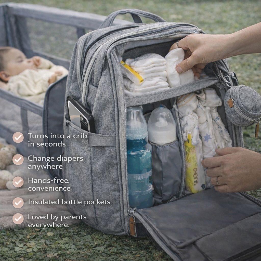 CozyNest™️ Portable Cot Backpack [Cot in Seconds]